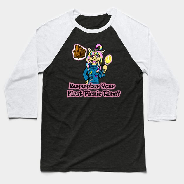 Remember Your First Picnic Time? Baseball T-Shirt by jackbrimstone